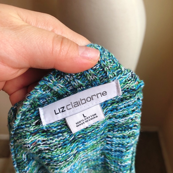 Liz Clairborne Multicolored Sweater Cardigan - Picture 4 of 4